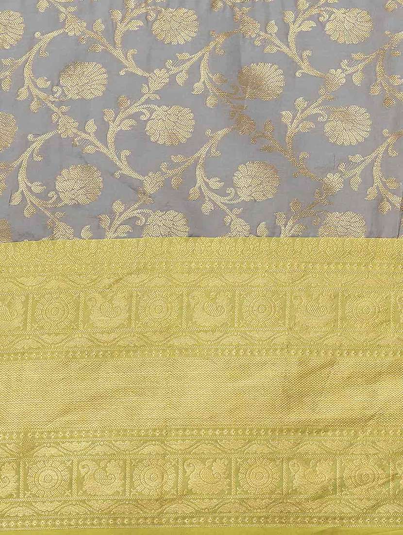 women grey banarasi saree - 21486066 -  Standard Image - 3