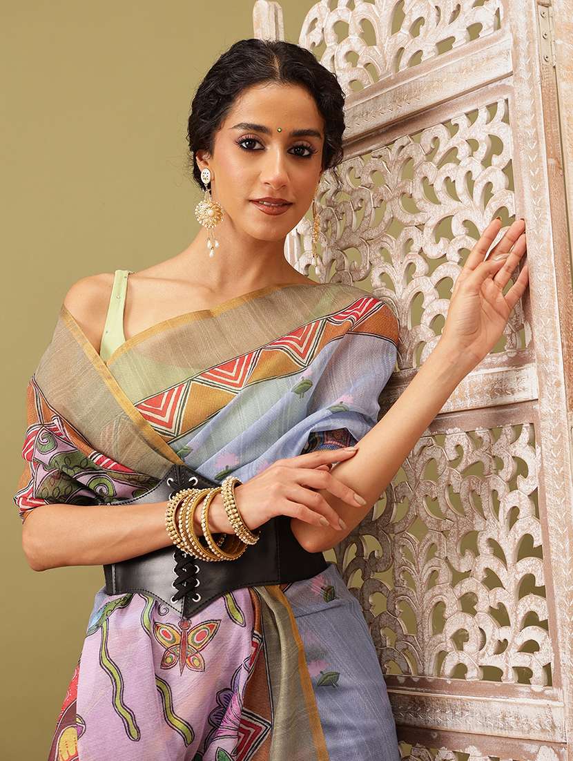 women light blue maheshwari saree - 21486087 -  Standard Image - 3