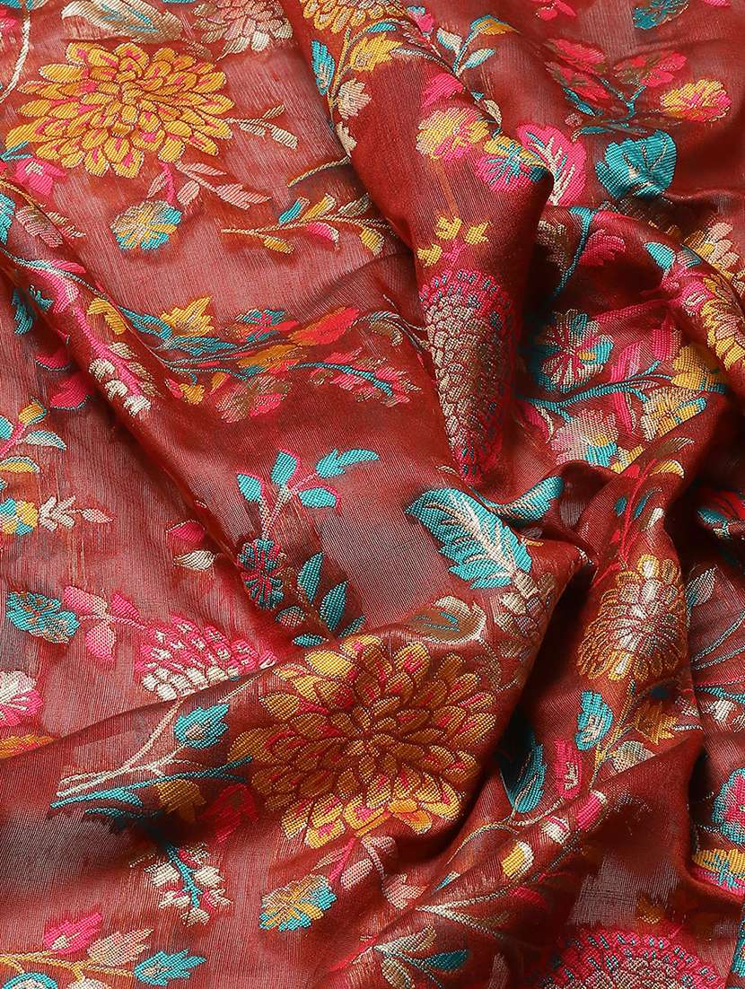 women maroon baluchari saree - 21486099 - Standard Image - 3