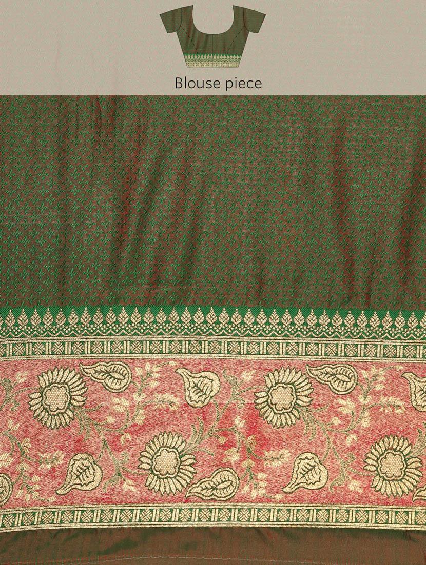 women self design banarasi saree with blouse - 21486252 - Standard Image - 5