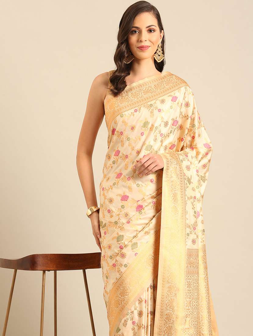 women self design banarasi saree with blouse - 21486254 -  Standard Image - 3