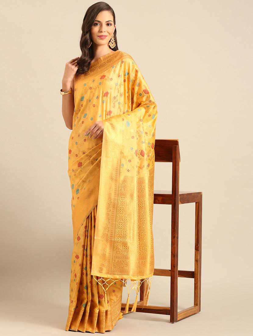 women self design banarasi saree with blouse - 21486255 -  Zoom Image - 0