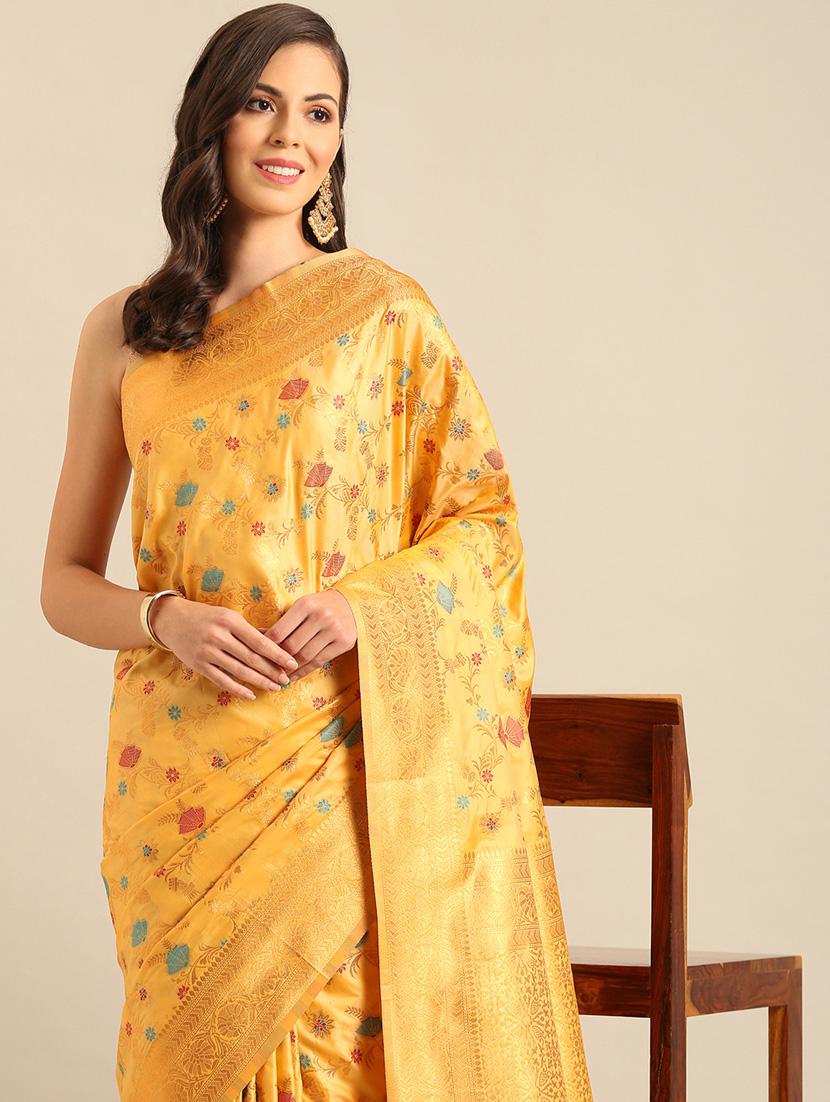women self design banarasi saree with blouse - 21486255 - Standard Image - 3