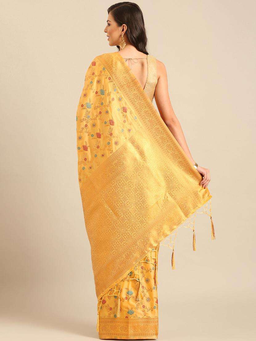 women self design banarasi saree with blouse - 21486255 -  Standard Image - 3