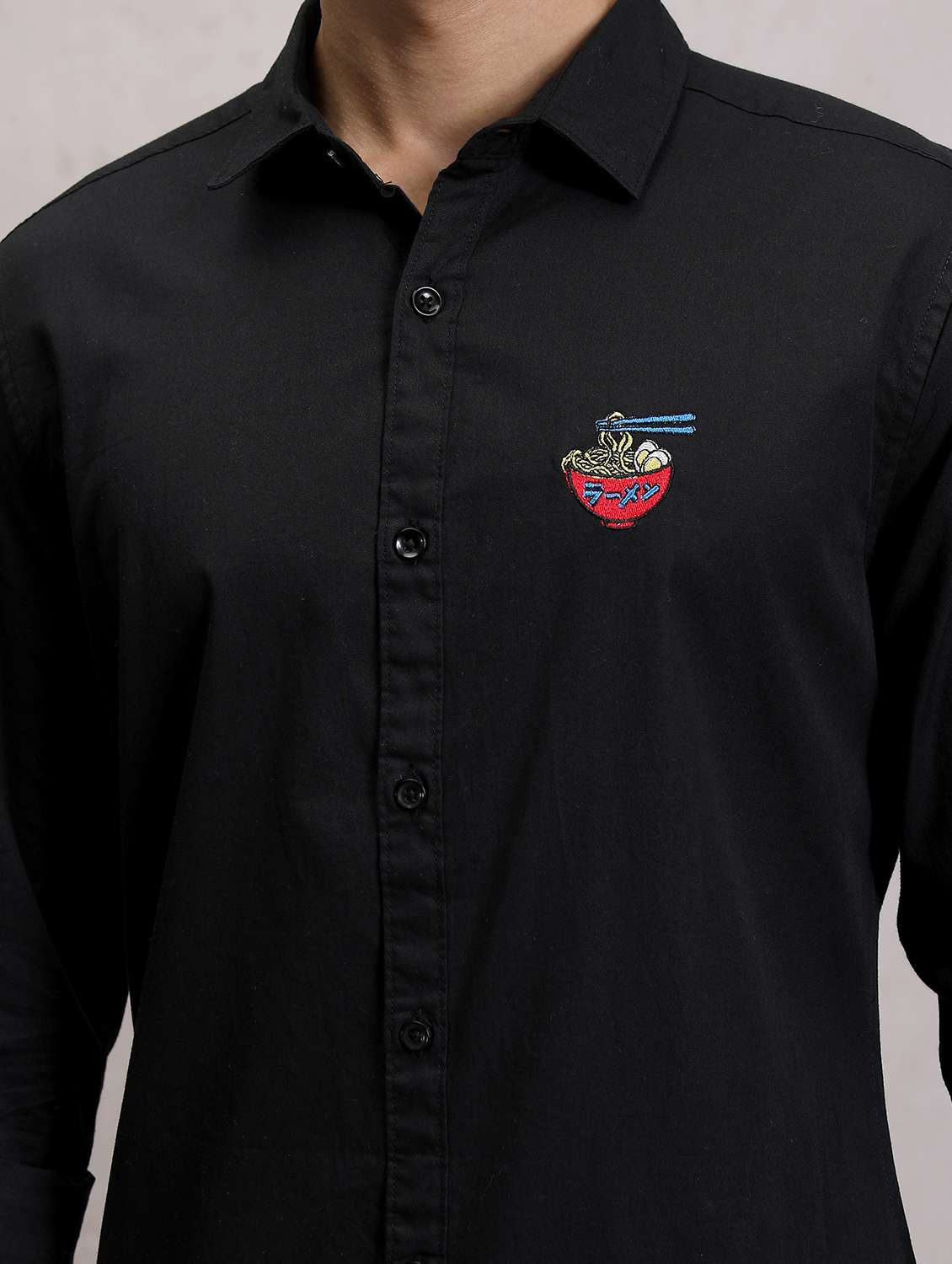 men collared placement printed casual shirt - 21486704 -  Standard Image - 5