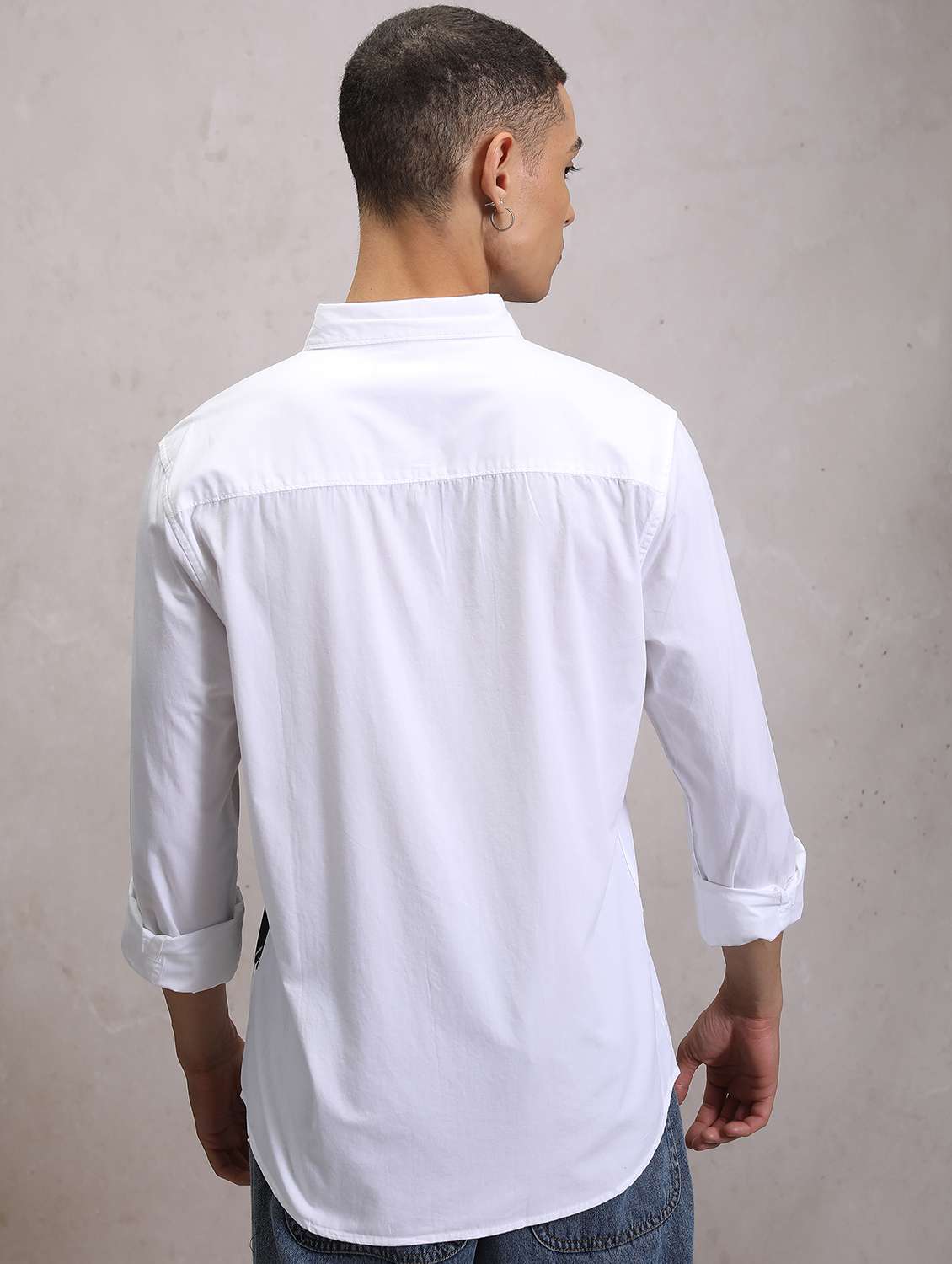 men collared graphic printed casual shirt - 21486710 -  Standard Image - 3