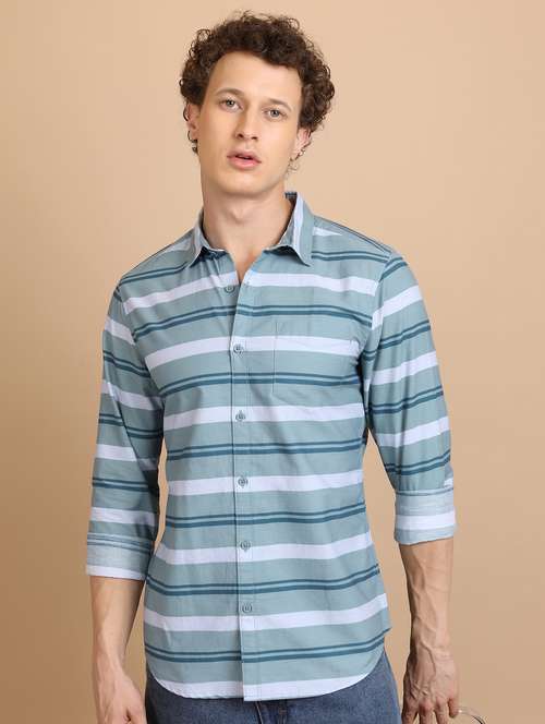men collared stripes casual shirt - 21486725 -  Standard Image - 0