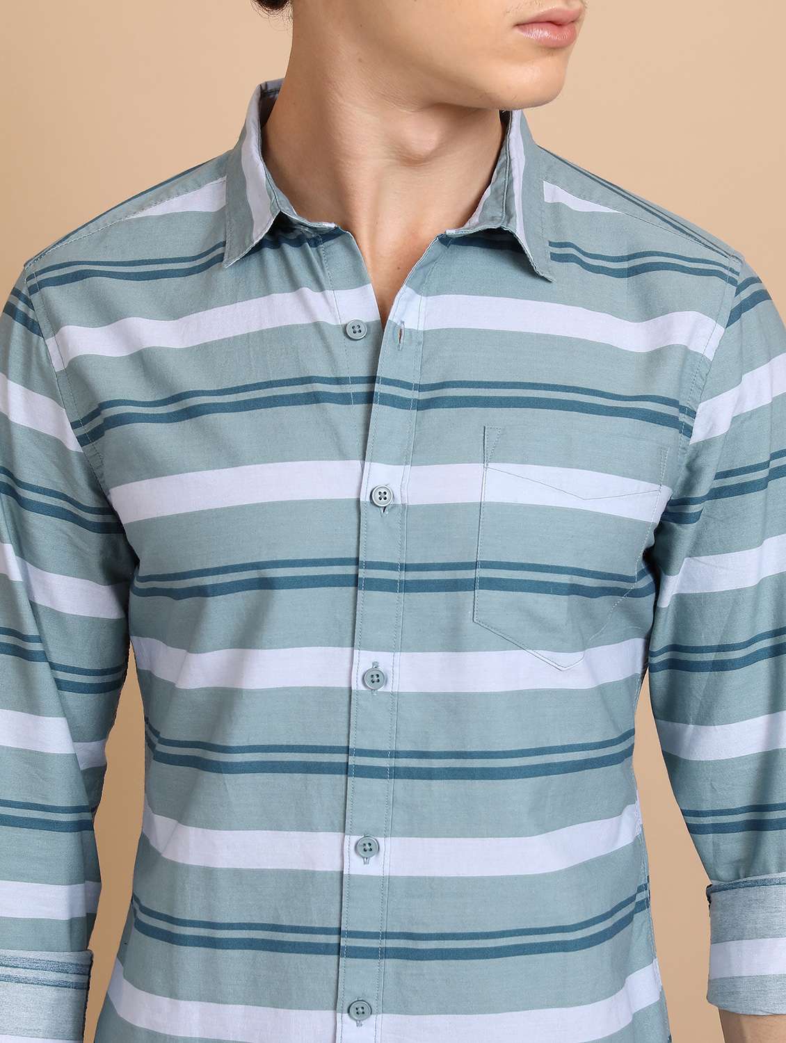 men collared stripes casual shirt - 21486725 -  Standard Image - 5