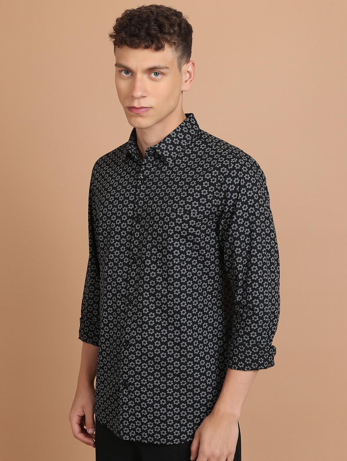 men collared printed casual shirt - 21486731 -  Zoom Image - 0