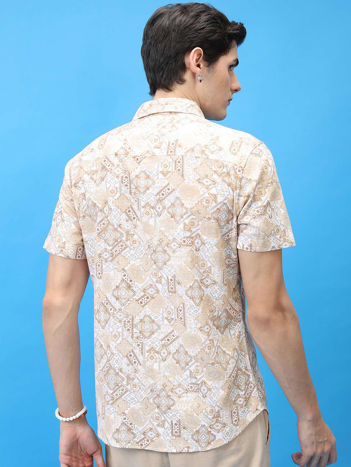 men collared printed casual shirt - 21486742 -  Standard Image - 3