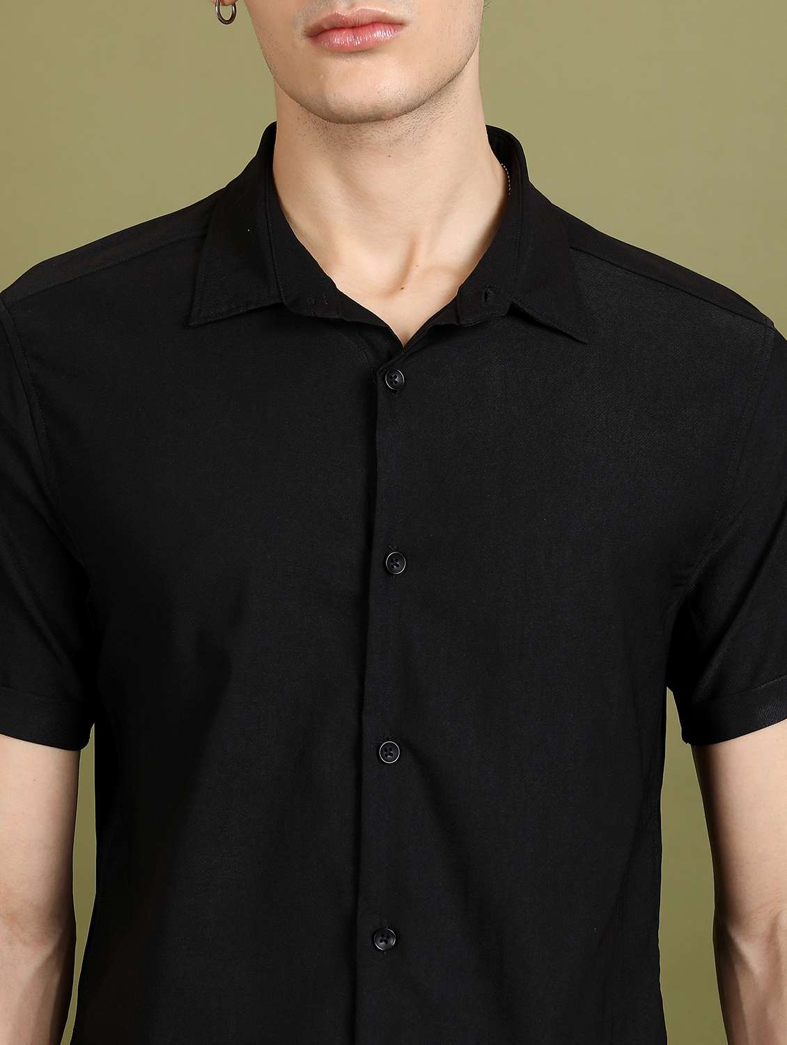 men solid checks casual shirt - 21486751 - Standard Image - 5
