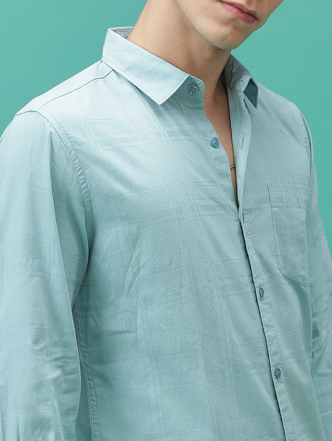 men solid checks casual shirt - 21486756 - Standard Image - 5