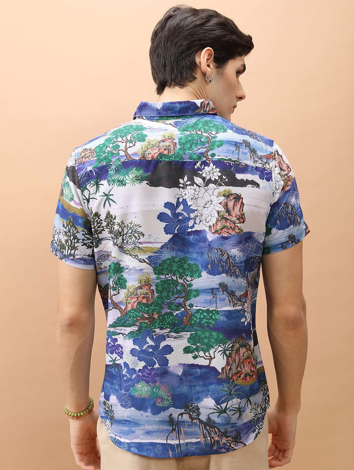 men collared printed casual shirt - 21486763 -  Standard Image - 3