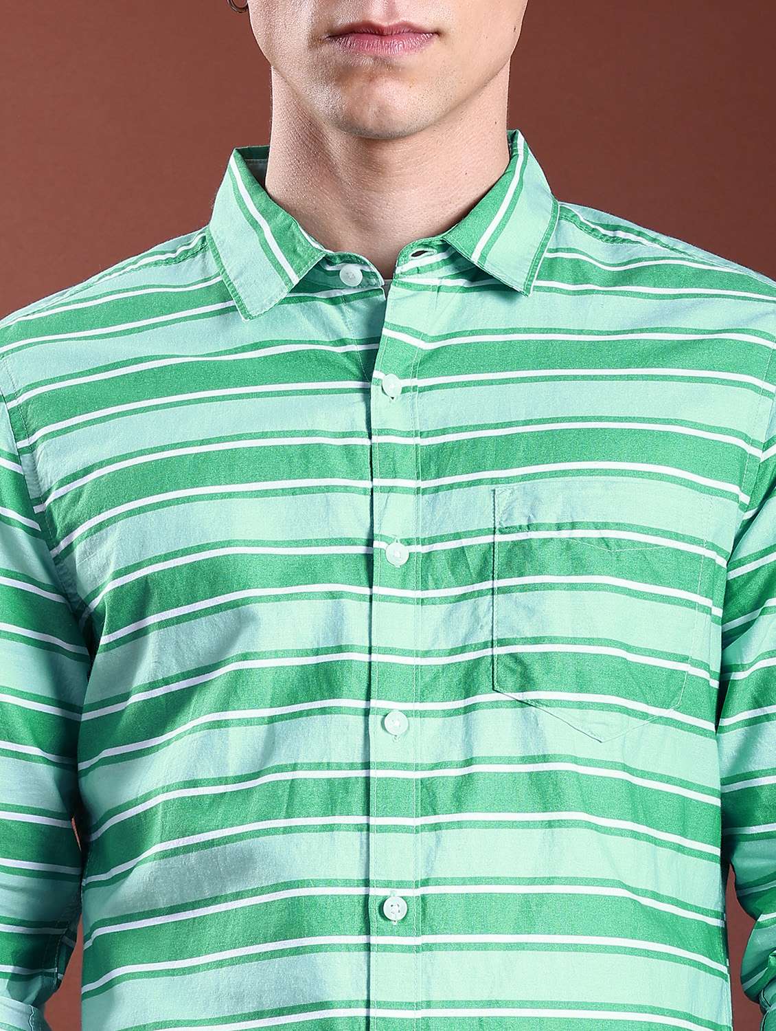 men collared stripes casual shirt - 21486768 -  Standard Image - 5