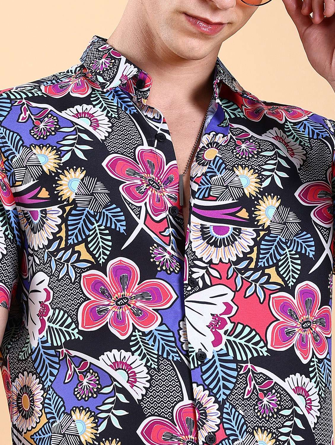 men collared printed casual shirt - 21486770 -  Standard Image - 5
