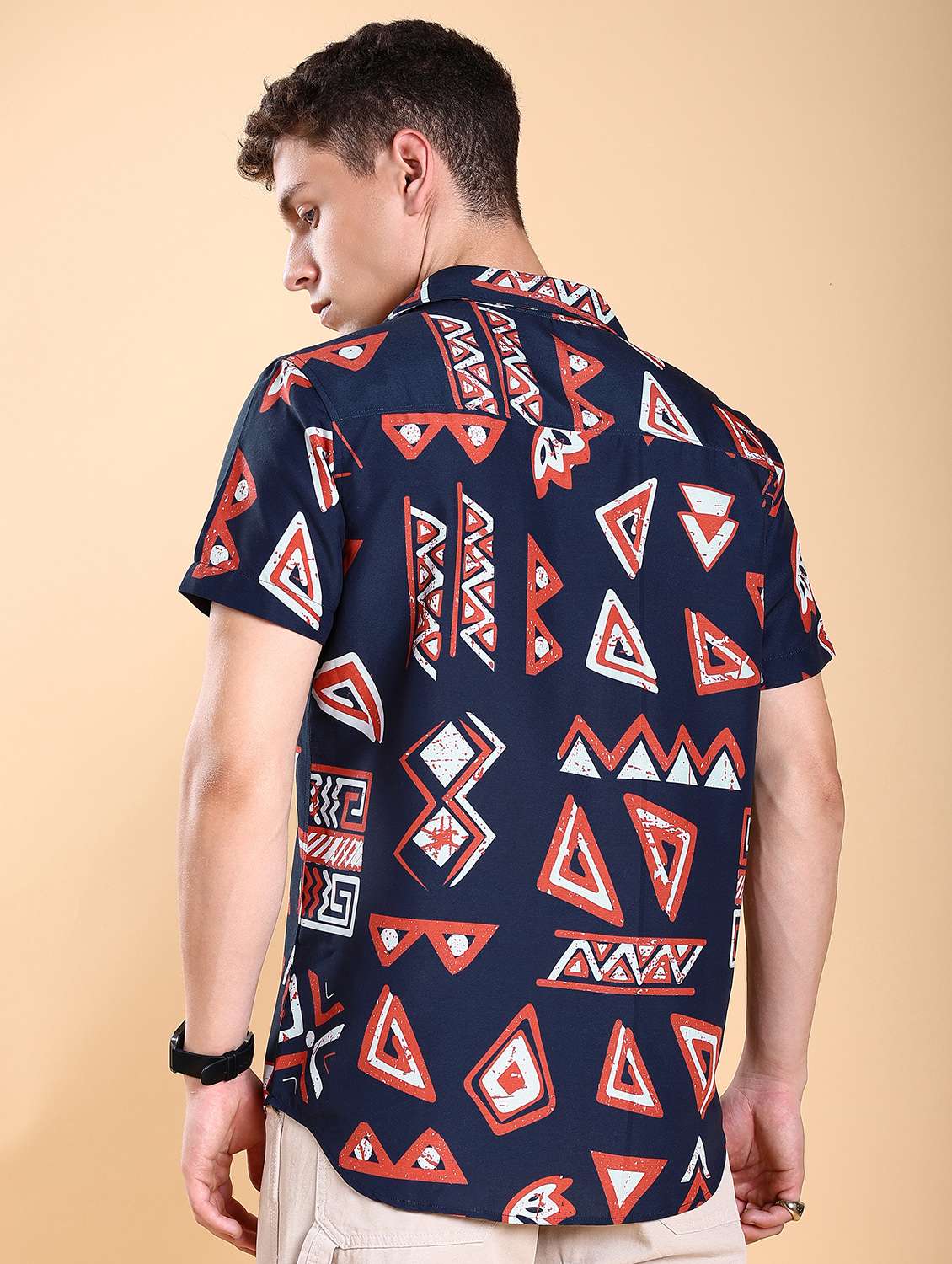 men collared printed casual shirt - 21486771 -  Standard Image - 3