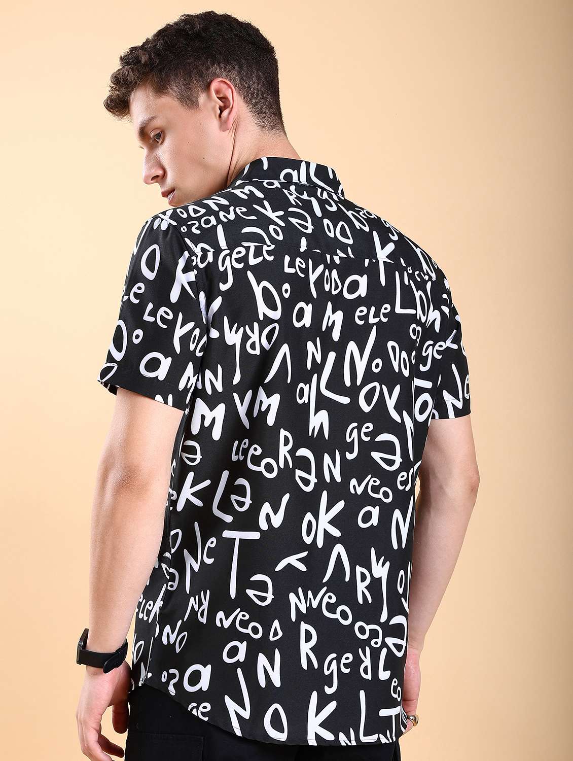 men collared printed casual shirt - 21486774 -  Standard Image - 3