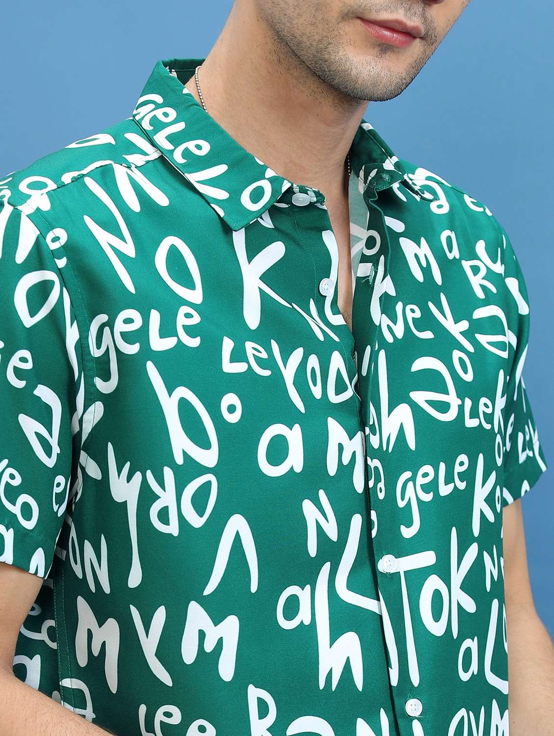 men collared printed casual shirt - 21486775 -  Standard Image - 5