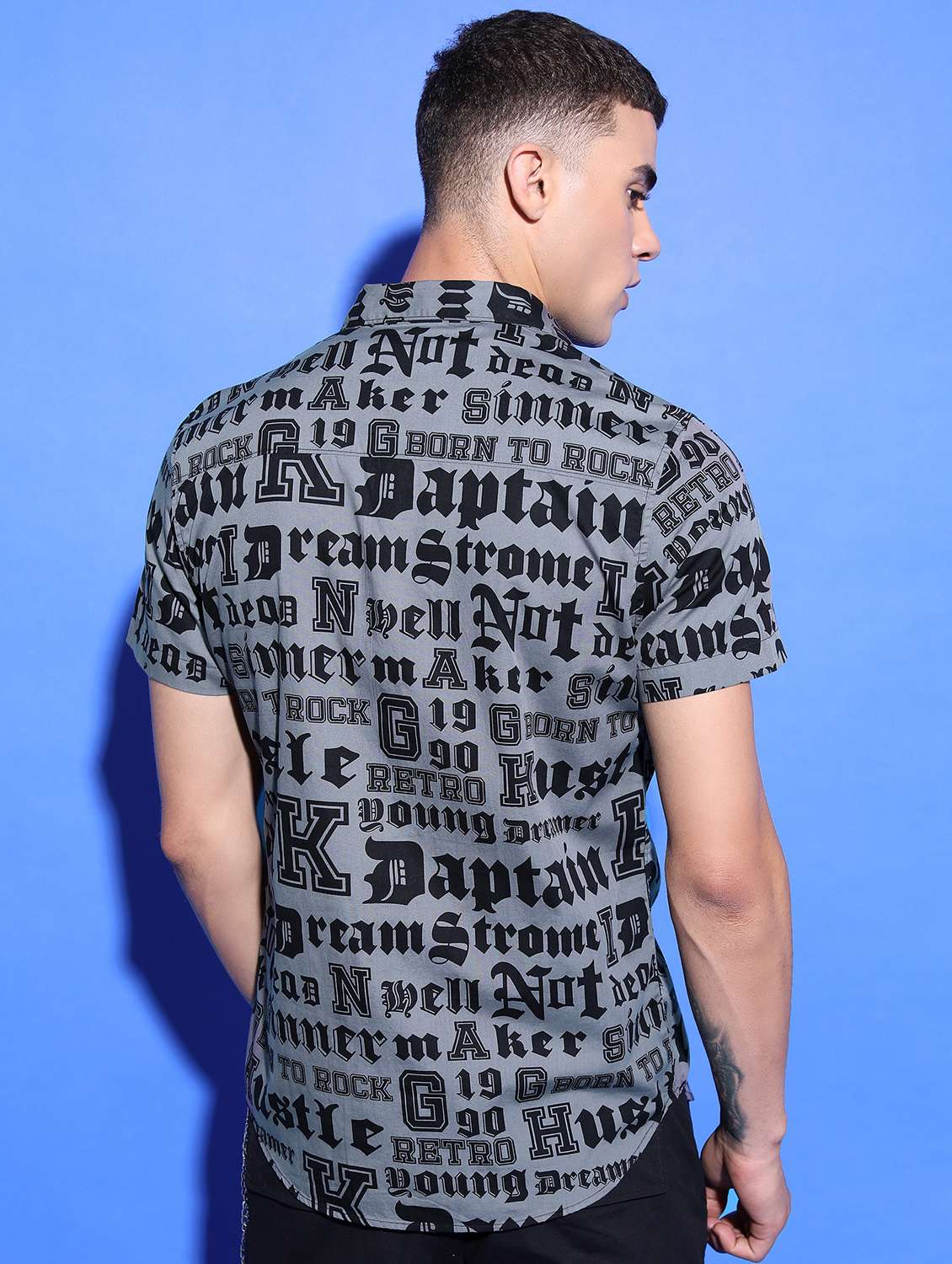 men collared printed casual shirt - 21486780 -  Standard Image - 3