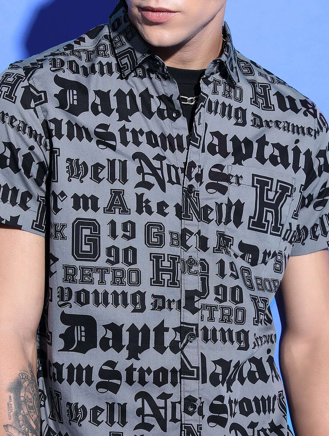 men collared printed casual shirt - 21486780 -  Standard Image - 5