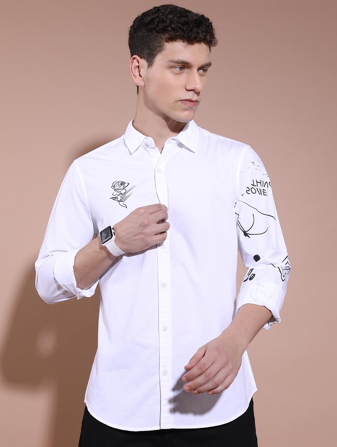 men collared printed casual shirt - 21486781 - Zoom Image - 0