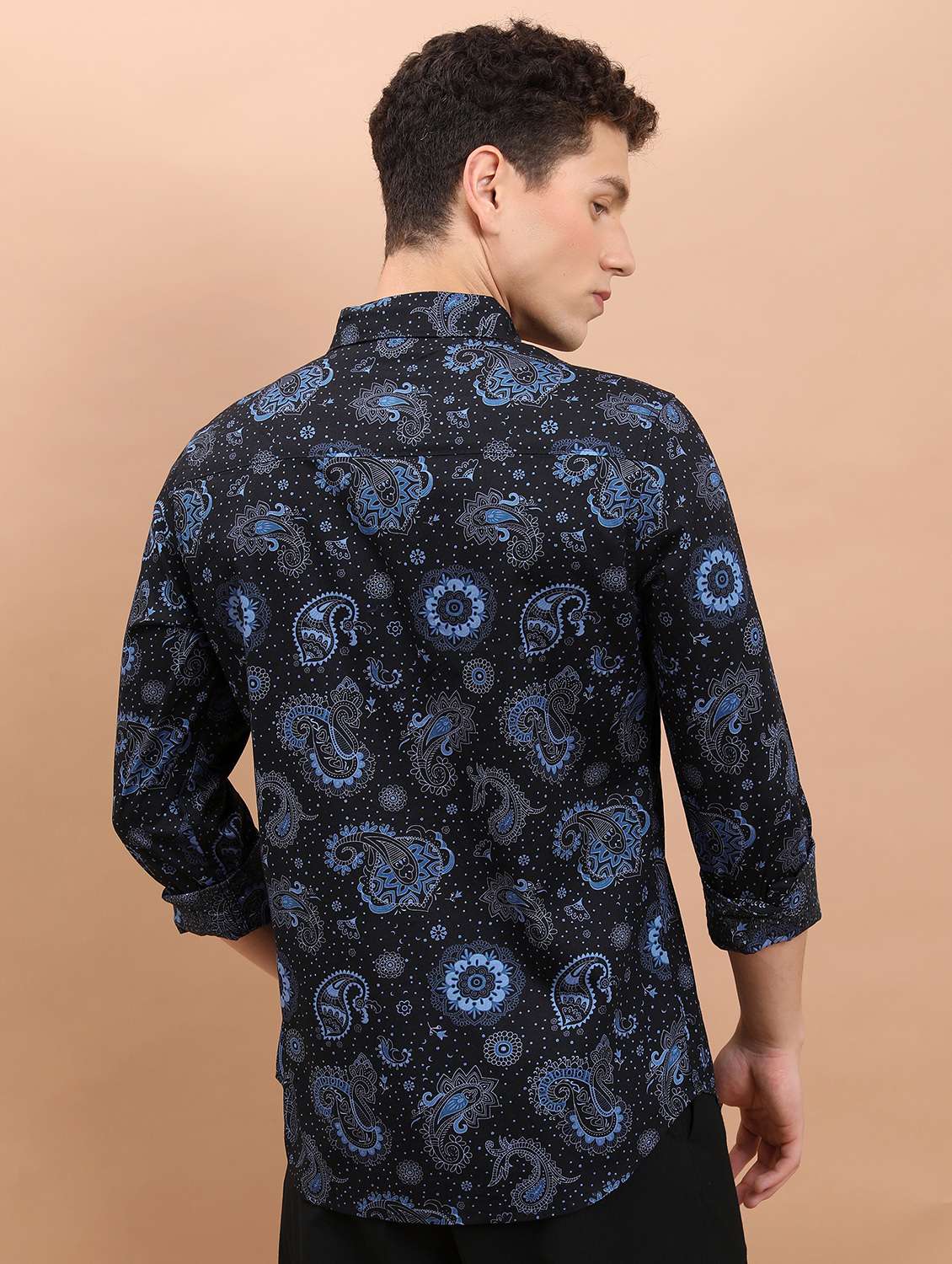 men collared printed casual shirt - 21486785 - Standard Image - 3