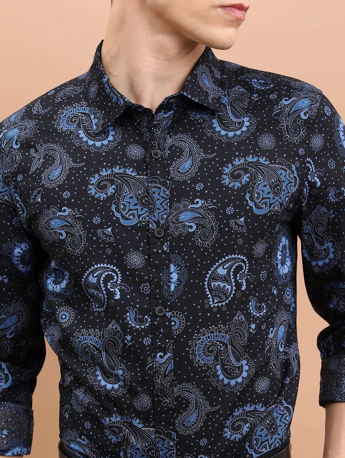 men collared printed casual shirt - 21486785 - Standard Image - 5