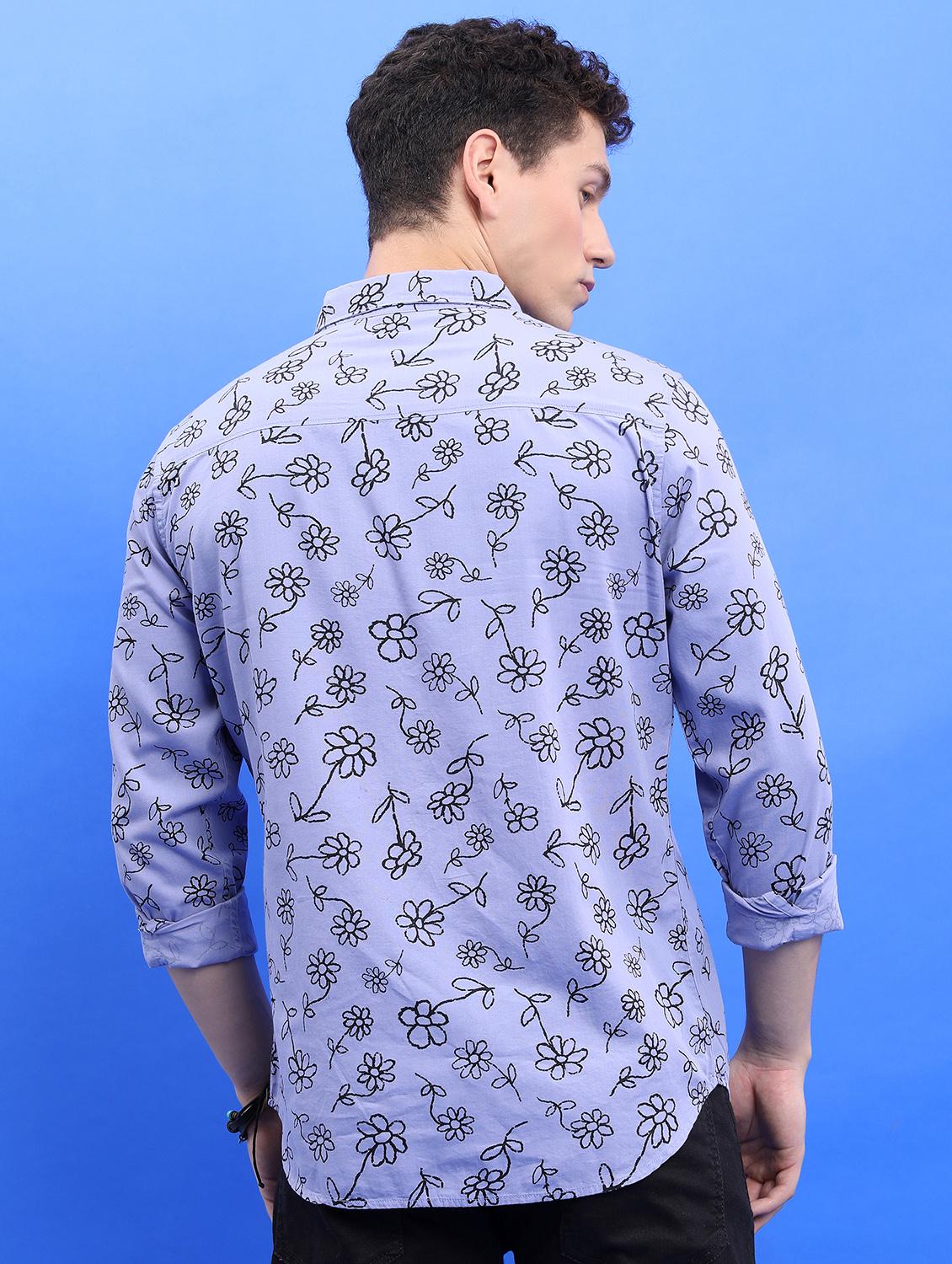 men collared printed casual shirt - 21486795 - Standard Image - 3
