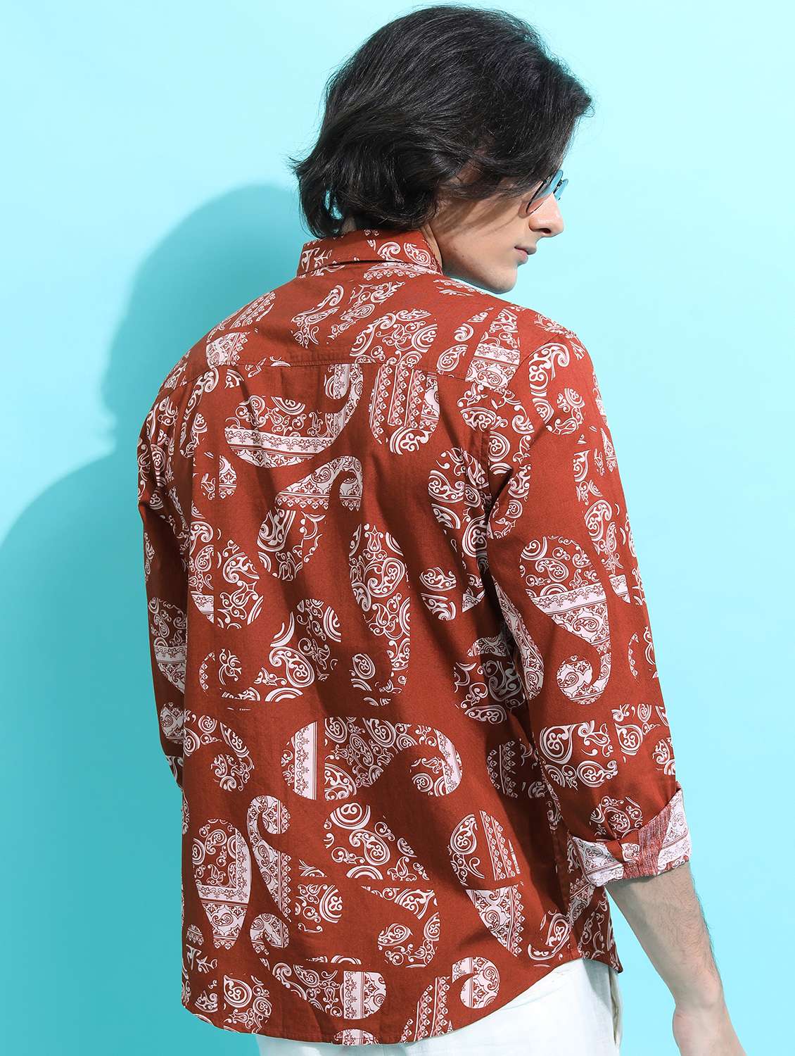 men collared printed casual shirt - 21486818 -  Standard Image - 3