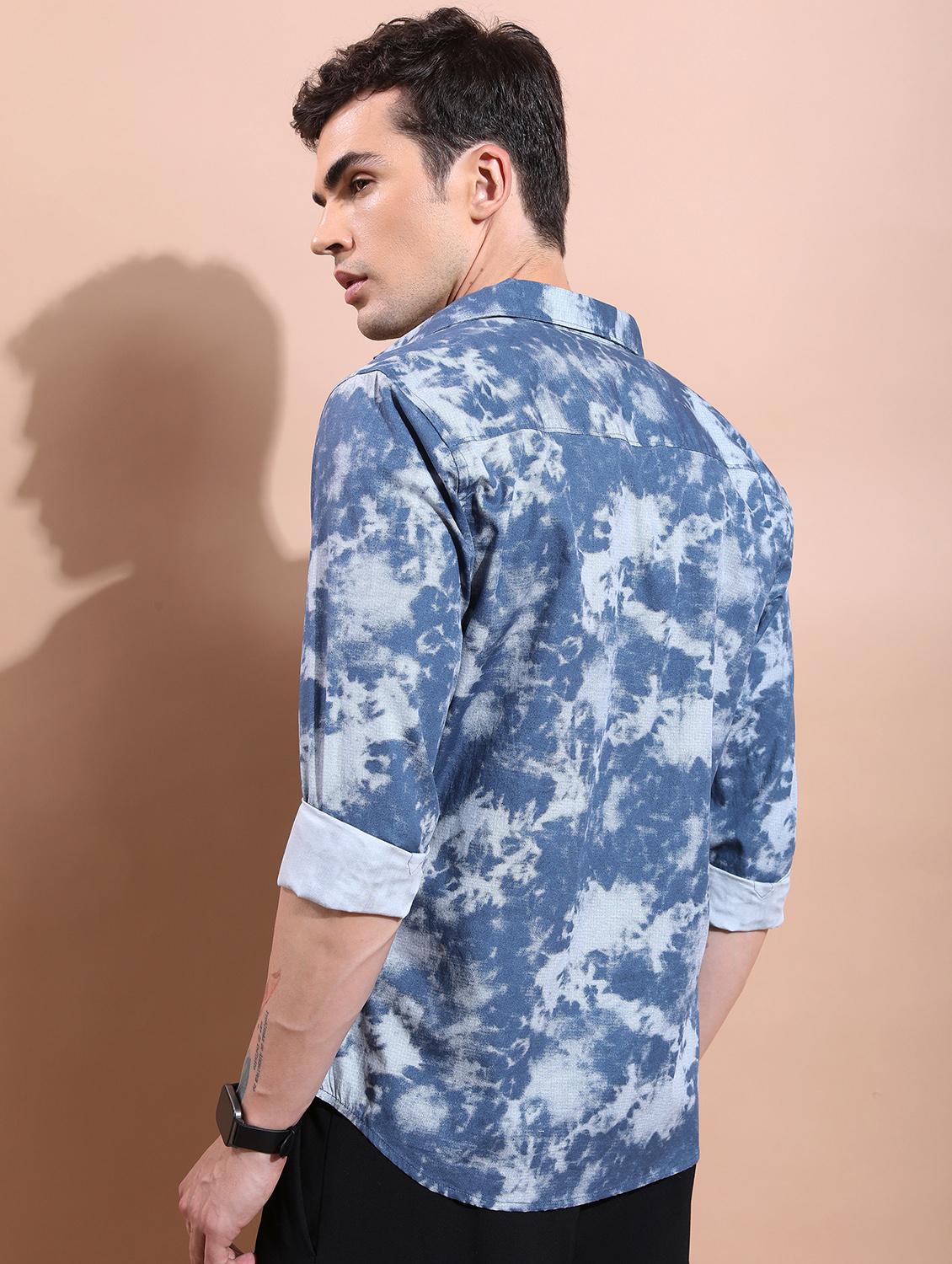 men collared printed casual shirt - 21486830 - Standard Image - 3