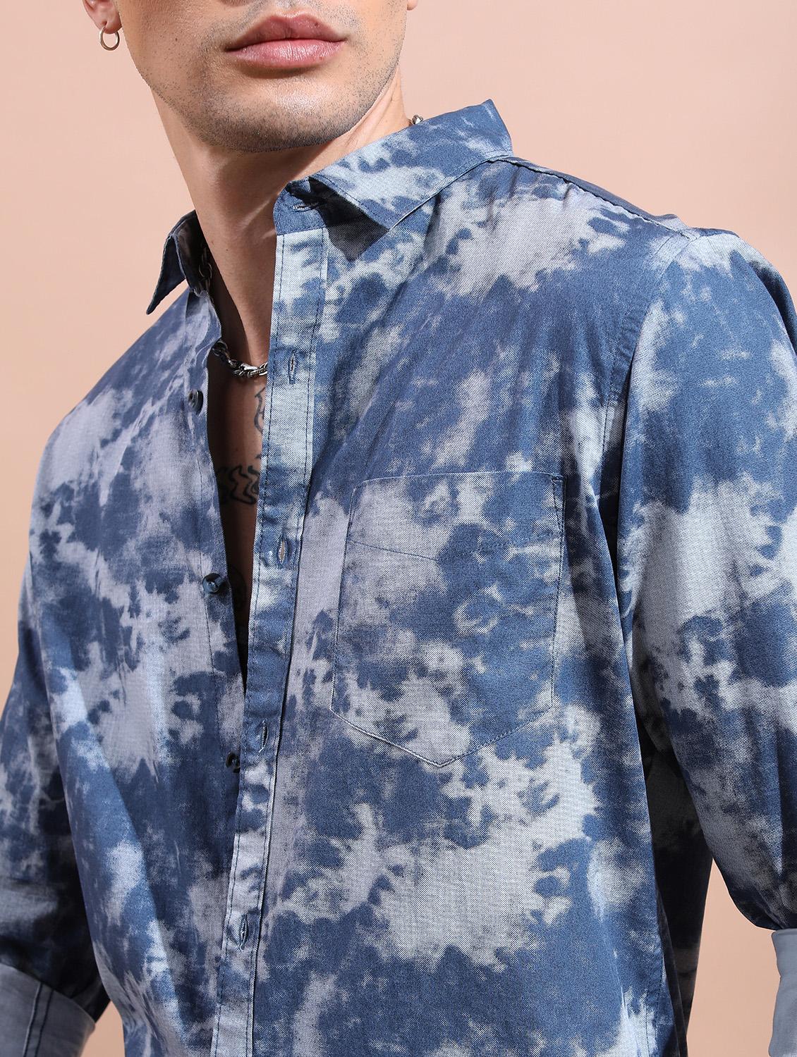 men collared printed casual shirt - 21486830 - Standard Image - 5