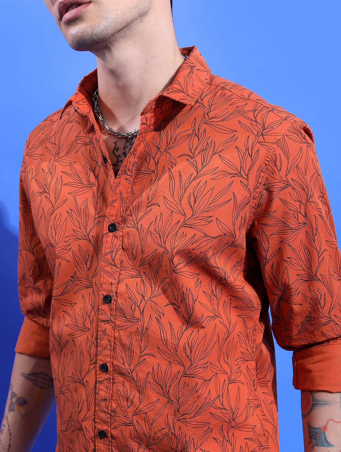 men collared printed casual shirt - 21486837 -  Standard Image - 5