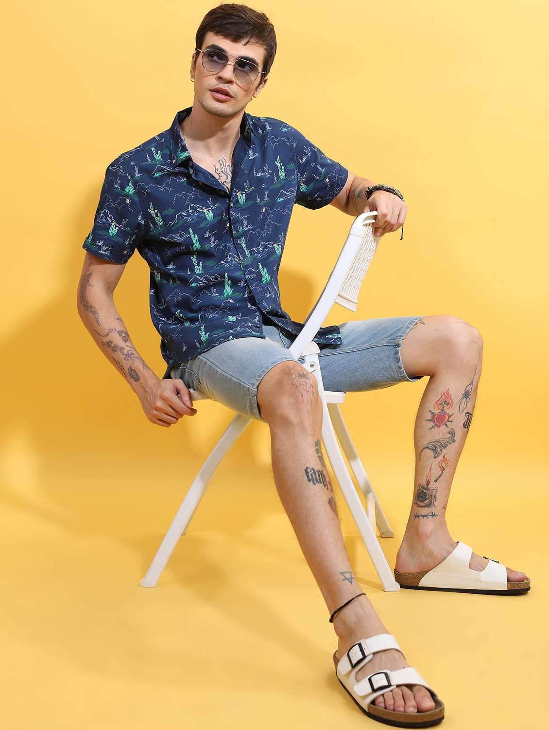 men collared printed casual shirt - 21486840 -  Standard Image - 3