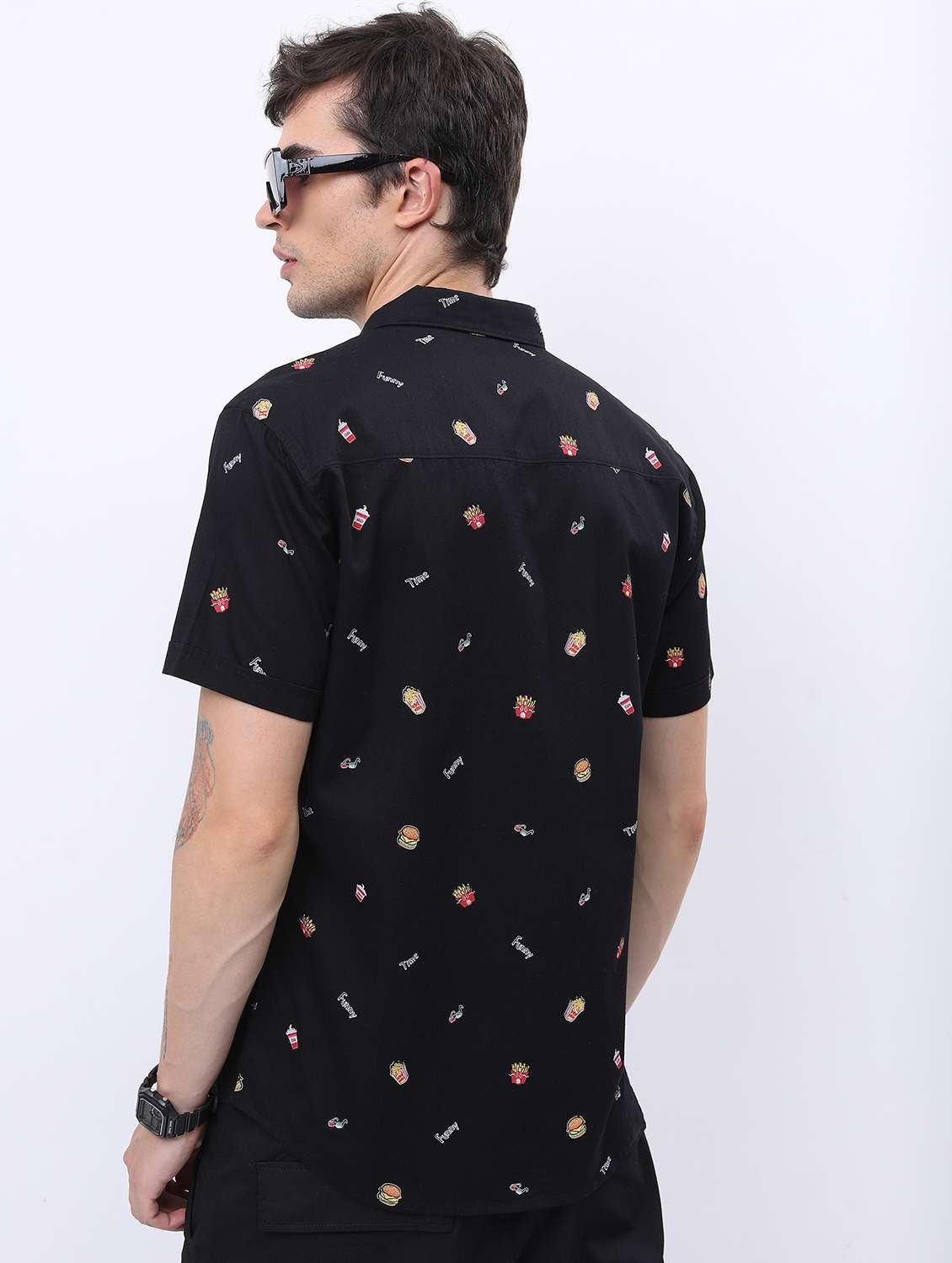 men collared printed casual shirt - 21486847 -  Standard Image - 3