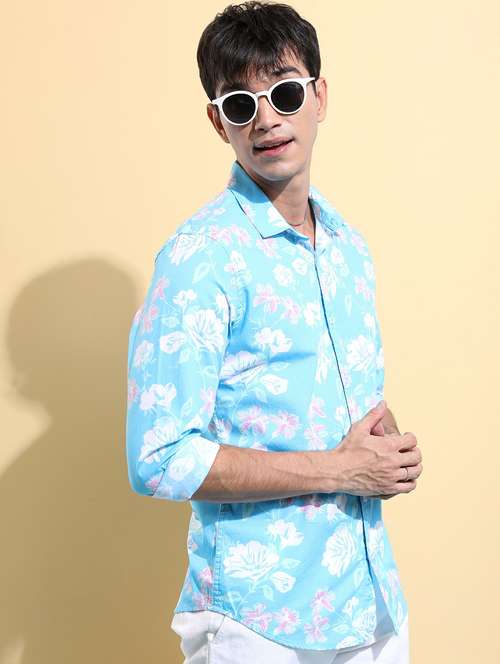 men collared printed casual shirt - 21486859 -  Standard Image - 0
