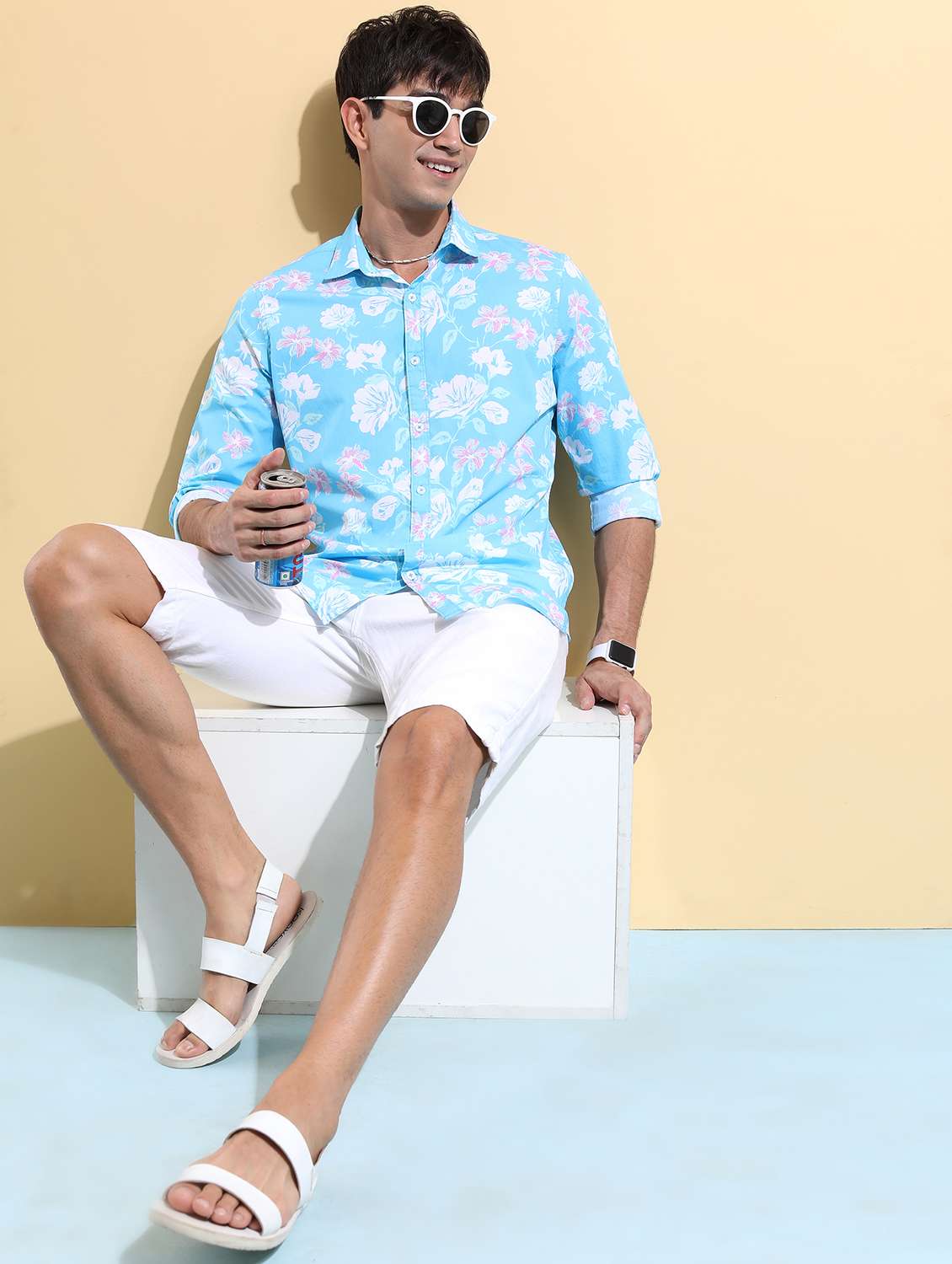 men collared printed casual shirt - 21486859 -  Standard Image - 3