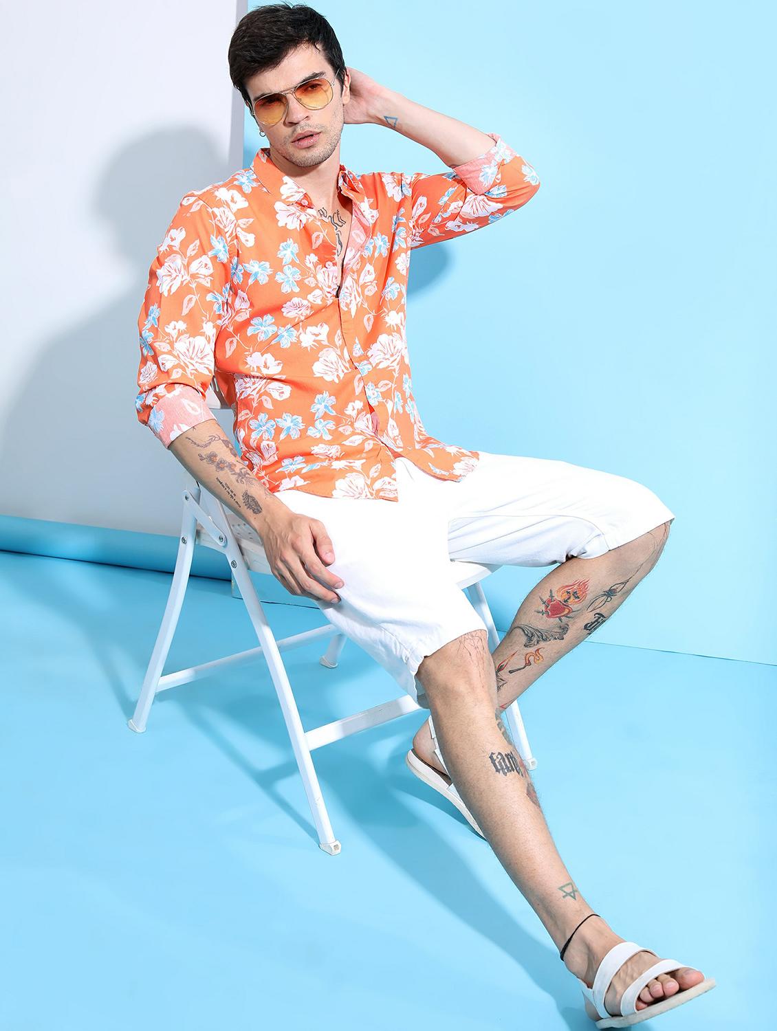 men collared printed casual shirt - 21486860 - Standard Image - 3