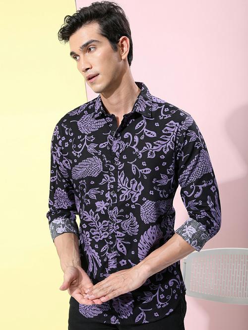 men collared printed casual shirt - 21486863 - Standard Image - 0