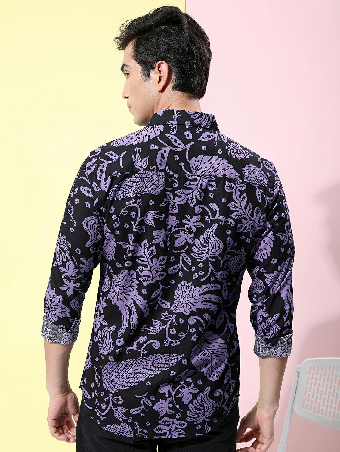 men collared printed casual shirt - 21486863 - Standard Image - 3