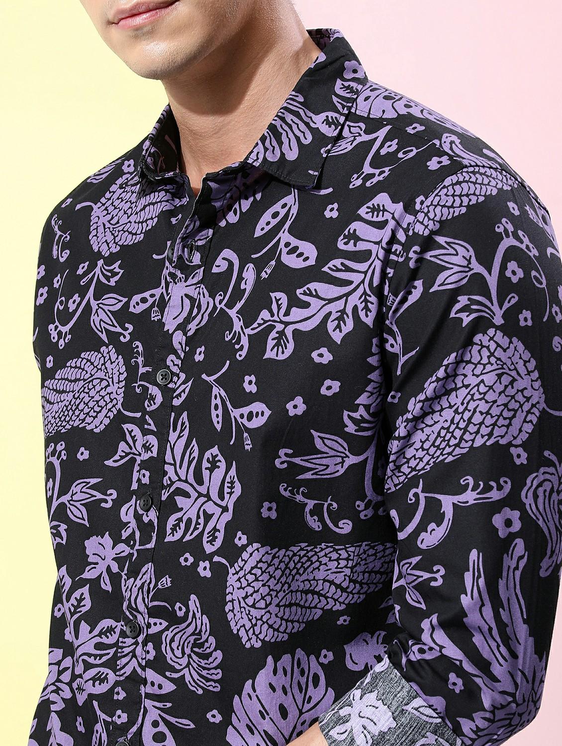 men collared printed casual shirt - 21486863 - Standard Image - 5