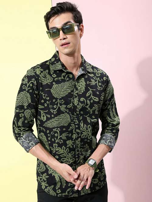 men collared printed casual shirt - 21486864 -  Standard Image - 0