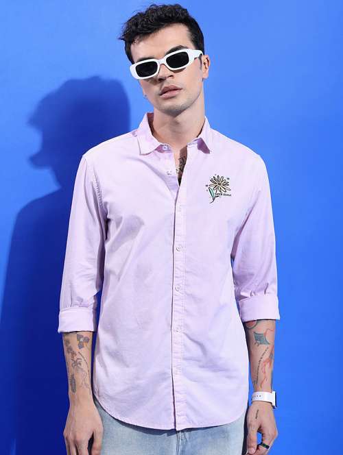 men collared graphic printed casual shirt - 21486867 - Standard Image - 0