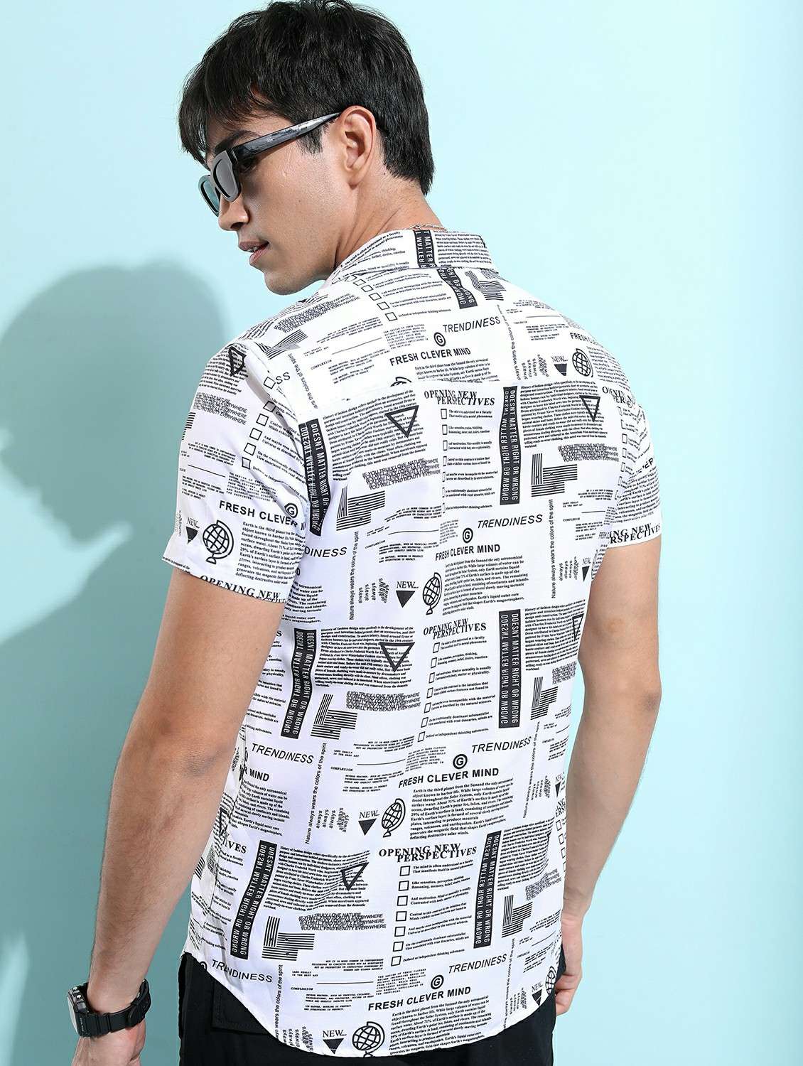 men white collared neck casual shirts - 21486889 -  Standard Image - 3