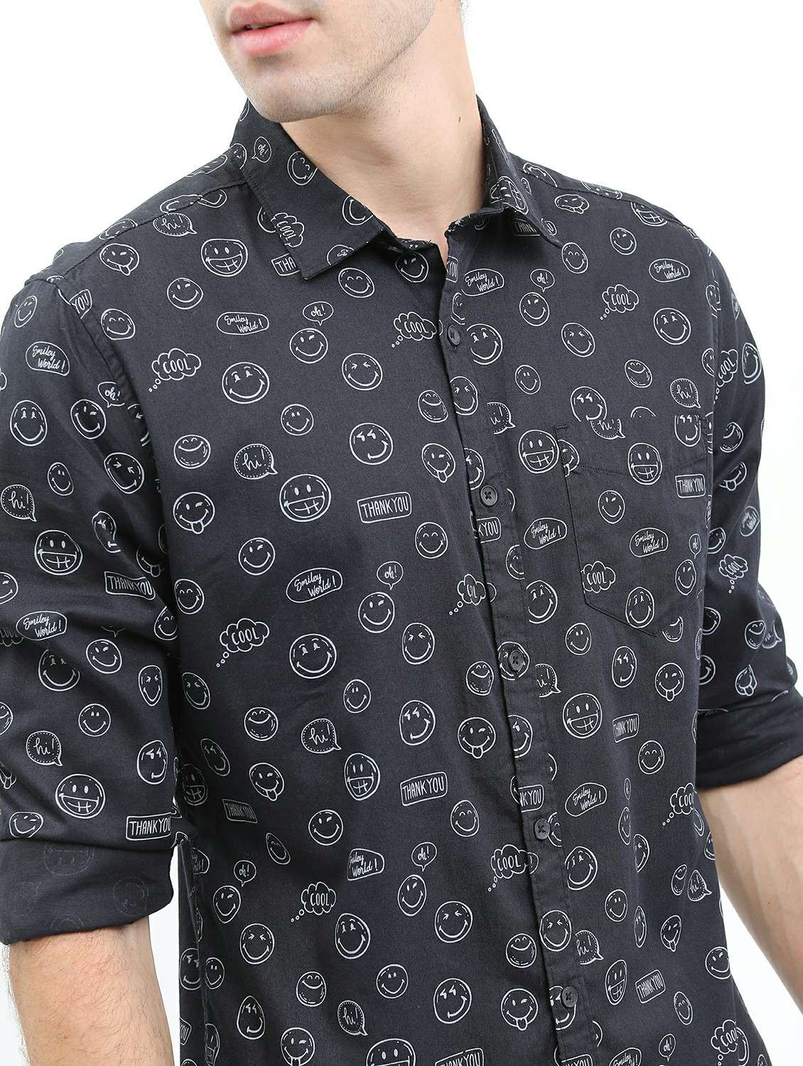 men black collared neck casual shirts - 21486917 -  Standard Image - 5