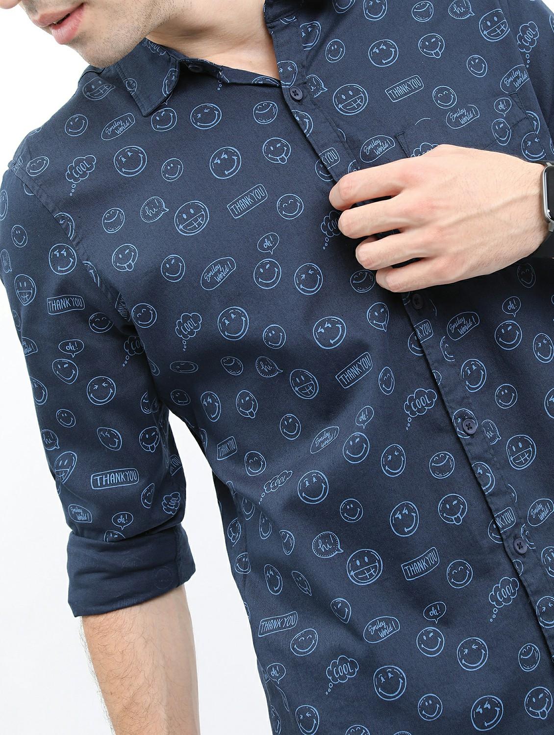 men blue collared neck casual shirts - 21486918 - Standard Image - 5