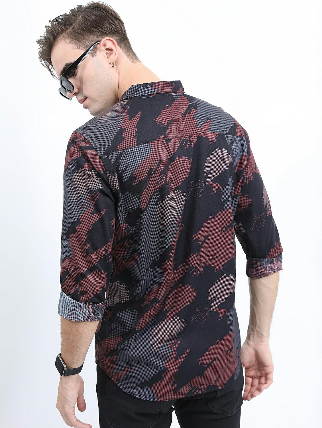 men black collared neck casual shirts - 21486922 - Standard Image - 3