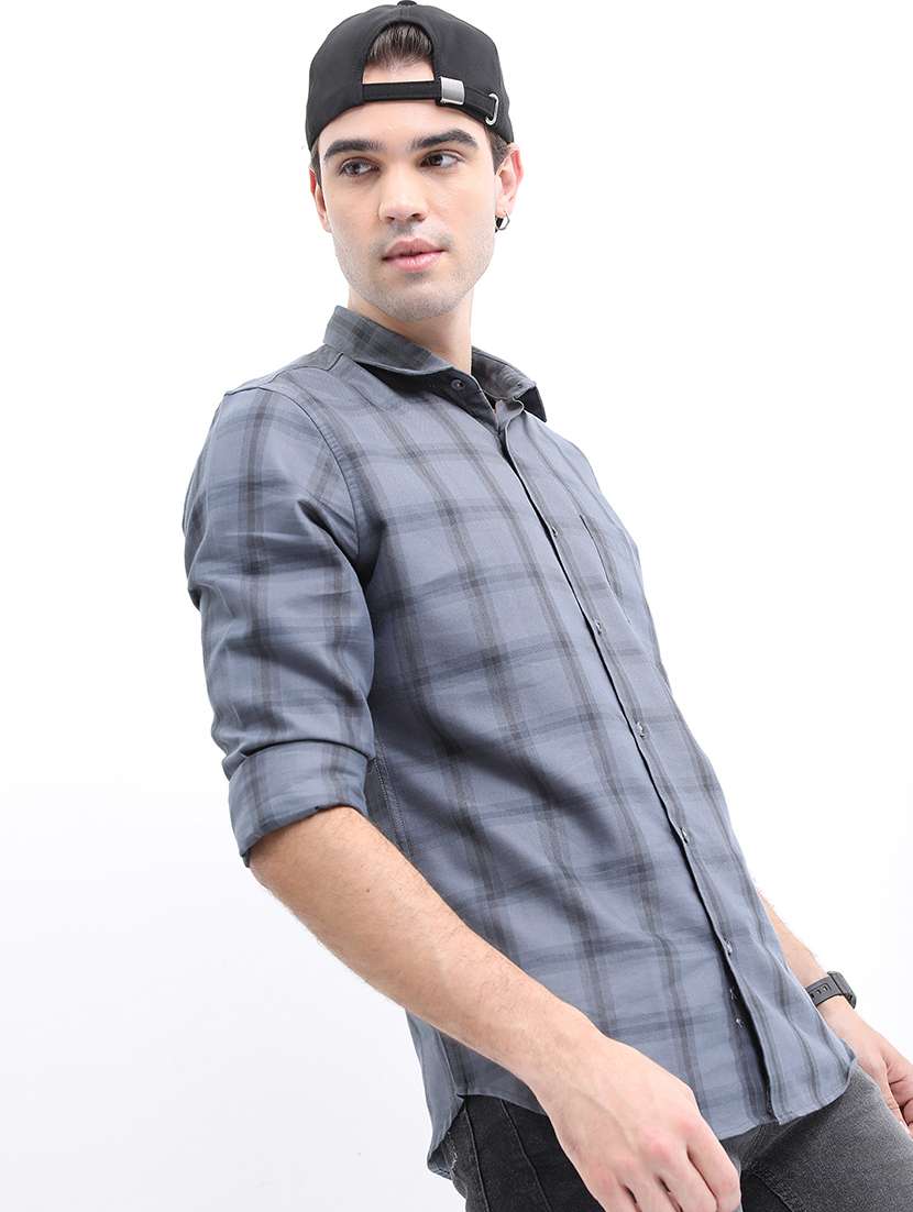 men printed collared casual shirt