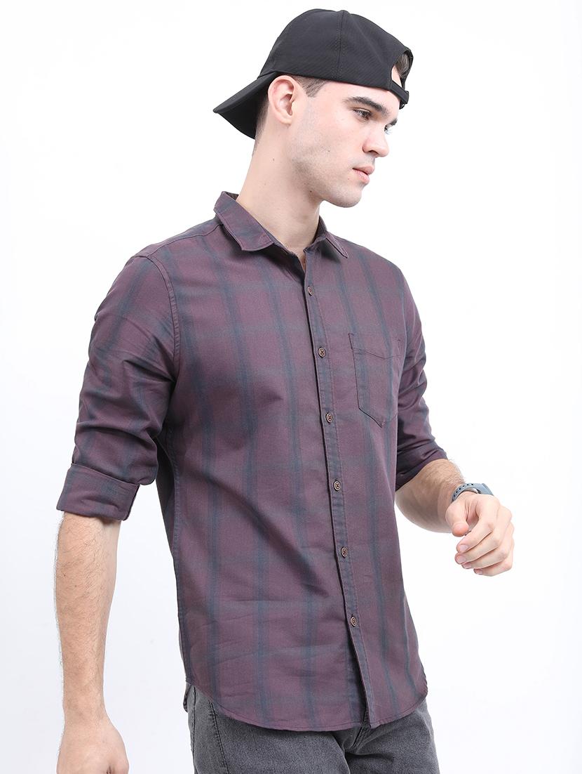 men printed collared casual shirt