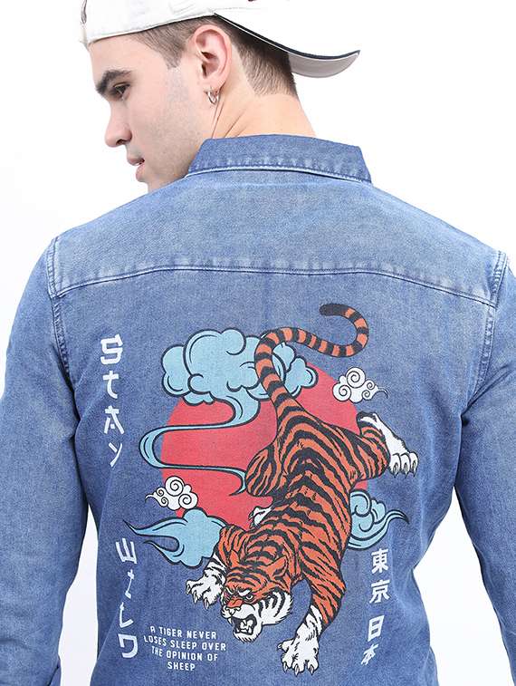 men printed collared back print casual shirt - 21486943 -  Standard Image - 5