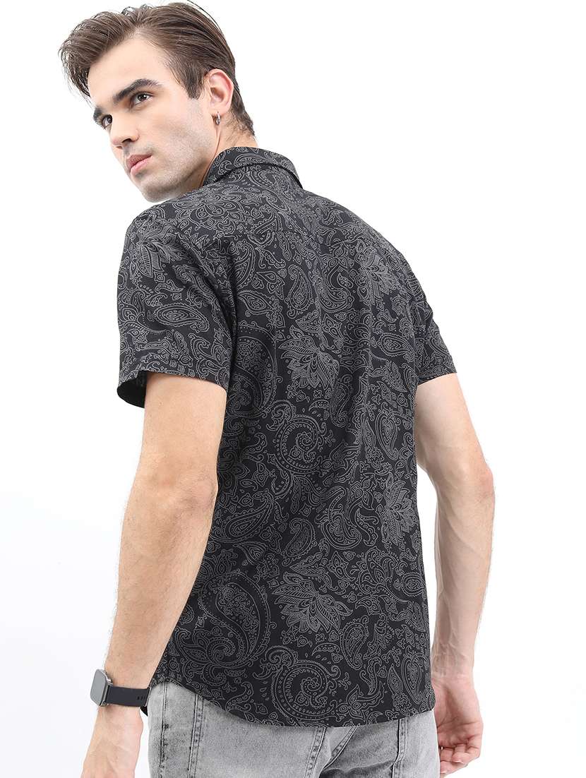 men short sleeved printed casual shirt - 21486967 -  Standard Image - 3